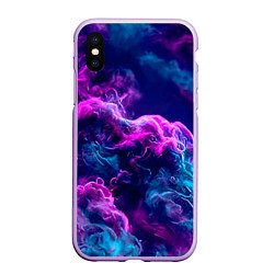 Чехол iPhone XS Max матовый Огонь инферно - inferno oroginal, цвет: 3D-сиреневый