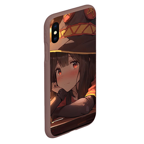 Чехол iPhone XS Max матовый Konosuba Мэгумин cute / 3D-Коричневый – фото 2