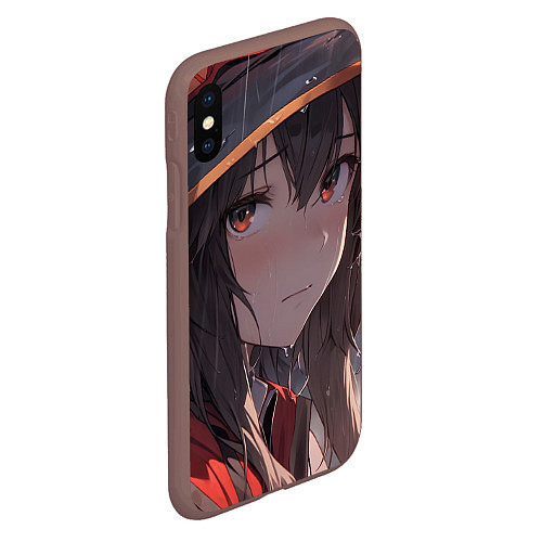 Чехол iPhone XS Max матовый Konosuba Мэгумин cute / 3D-Коричневый – фото 2