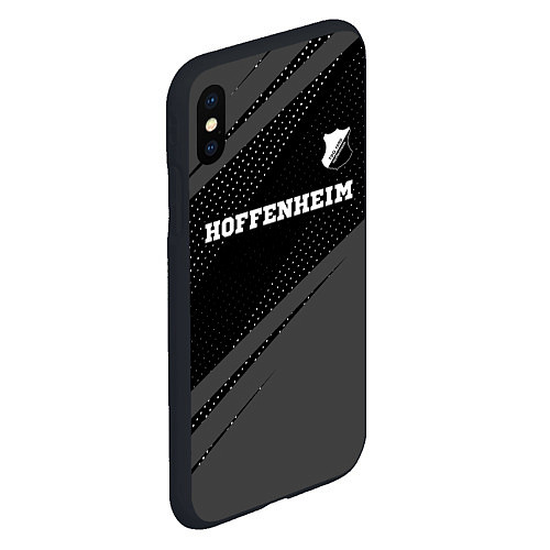 Чехол iPhone XS Max матовый Hoffenheim sport на темном фоне посередине / 3D-Черный – фото 2