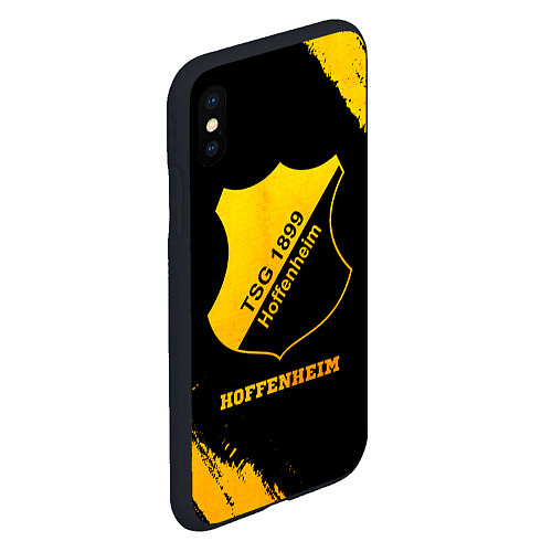 Чехол iPhone XS Max матовый Hoffenheim - gold gradient / 3D-Черный – фото 2