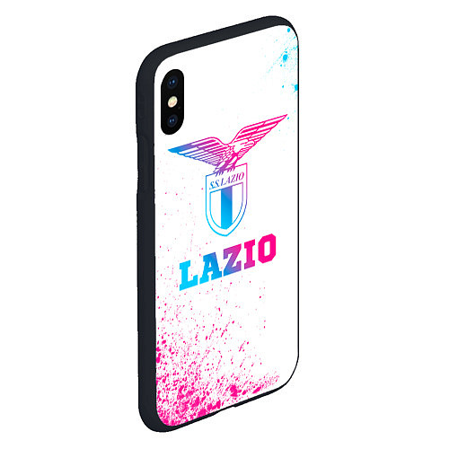 Чехол iPhone XS Max матовый Lazio neon gradient style / 3D-Черный – фото 2