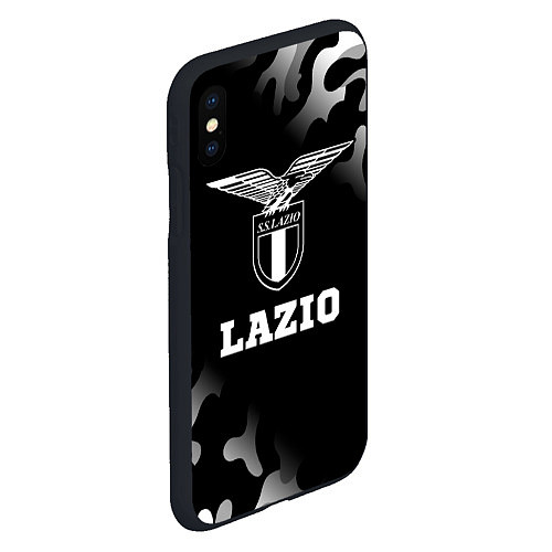 Чехол iPhone XS Max матовый Lazio sport на темном фоне / 3D-Черный – фото 2