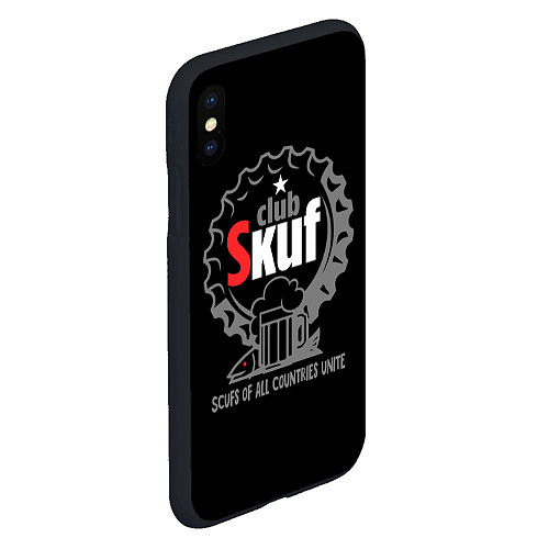 Чехол iPhone XS Max матовый Skuf club / 3D-Черный – фото 2