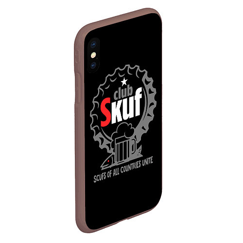 Чехол iPhone XS Max матовый Skuf club / 3D-Коричневый – фото 2