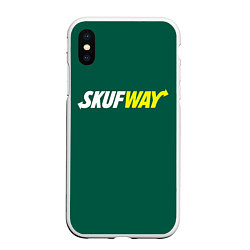 Чехол iPhone XS Max матовый Skuf - way, цвет: 3D-белый