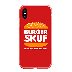 Чехол iPhone XS Max матовый Burger skuf, цвет: 3D-баблгам