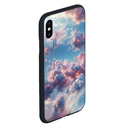 Чехол iPhone XS Max матовый Сказочные облака патерн, цвет: 3D-черный — фото 2