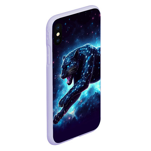 Чехол iPhone XS Max матовый Fantastic star panter - ai art fantasy / 3D-Светло-сиреневый – фото 2