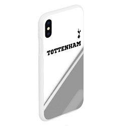 Чехол iPhone XS Max матовый Tottenham sport на светлом фоне посередине, цвет: 3D-белый — фото 2