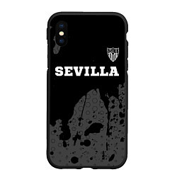 Чехол iPhone XS Max матовый Sevilla sport на темном фоне посередине, цвет: 3D-черный