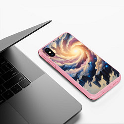 Чехол iPhone XS Max матовый Космическая галактика - нейросеть фантазия, цвет: 3D-баблгам — фото 2