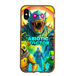 Чехол iPhone XS Max матовый Abiotic Factor яркие монстры, цвет: 3D-коричневый