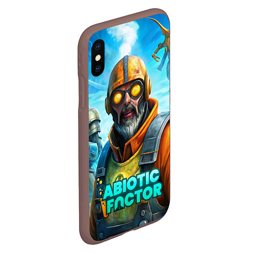 Чехол iPhone XS Max матовый Abiotic Factor игровые персонажи / 3D-Коричневый – фото 2