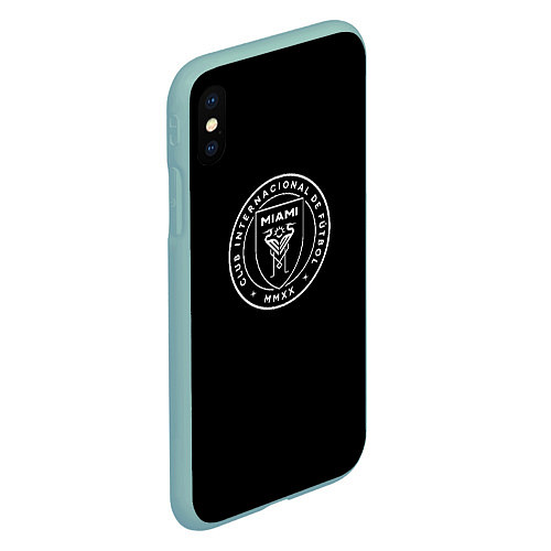 Чехол iPhone XS Max матовый Inter miami / 3D-Мятный – фото 2