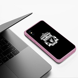 Чехол iPhone XS Max матовый Liverpool fc club, цвет: 3D-розовый — фото 2