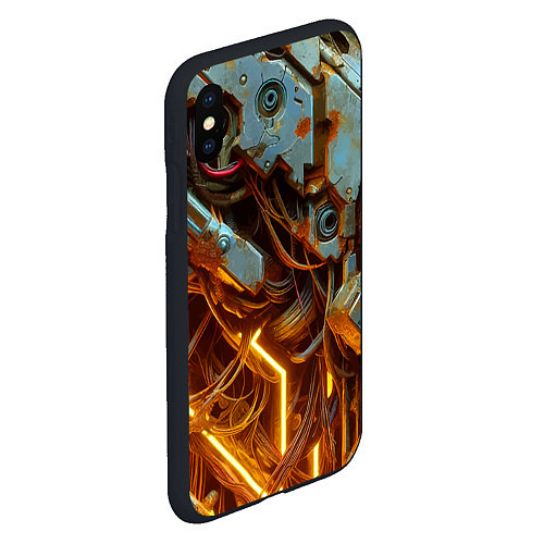 Чехол iPhone XS Max матовый Cyber armor - ai art / 3D-Черный – фото 2