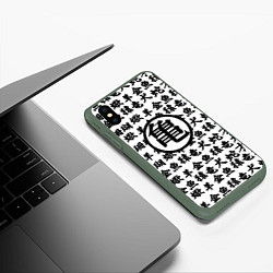 Чехол iPhone XS Max матовый Dragon ball anime pattern steel, цвет: 3D-темно-зеленый — фото 2