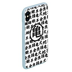 Чехол iPhone XS Max матовый Dragon ball anime pattern steel, цвет: 3D-голубой — фото 2