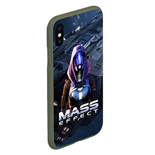 Чехол iPhone XS Max матовый Mass Effect ТалиЗора / 3D-Темно-зеленый – фото 2