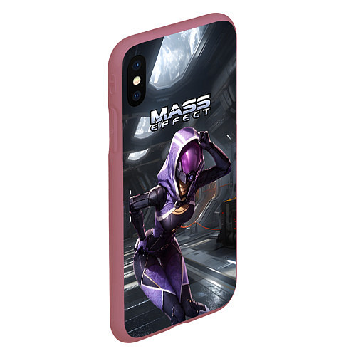 Чехол iPhone XS Max матовый Mass Effect ТалиЗора / 3D-Малиновый – фото 2