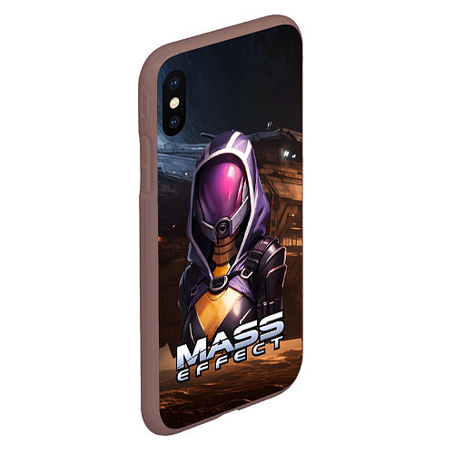 Чехол iPhone XS Max матовый Mass Effect ТалиЗора аватар / 3D-Коричневый – фото 2