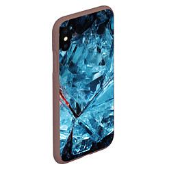 Чехол iPhone XS Max матовый Ледяной абстрактный куб, цвет: 3D-коричневый — фото 2