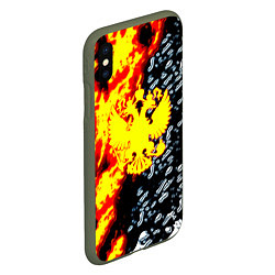 Чехол iPhone XS Max матовый Возрождение российской империи, цвет: 3D-темно-зеленый — фото 2