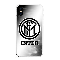 Чехол iPhone XS Max матовый Inter sport на светлом фоне, цвет: 3D-белый