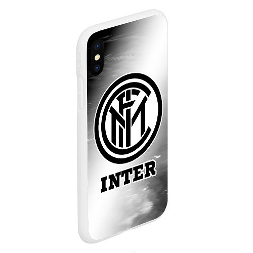 Чехол iPhone XS Max матовый Inter sport на светлом фоне / 3D-Белый – фото 2