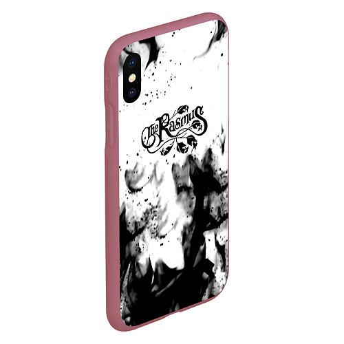 Чехол iPhone XS Max матовый Rasmus smoke steel / 3D-Малиновый – фото 2