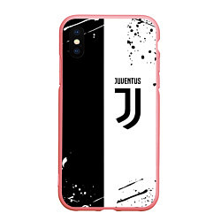 Чехол iPhone XS Max матовый Juventus краски текстура спорт, цвет: 3D-баблгам