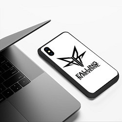 Чехол iPhone XS Max матовый Falling in Reverse band logo, цвет: 3D-черный — фото 2