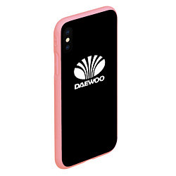 Чехол iPhone XS Max матовый Daewoo white logo, цвет: 3D-баблгам — фото 2