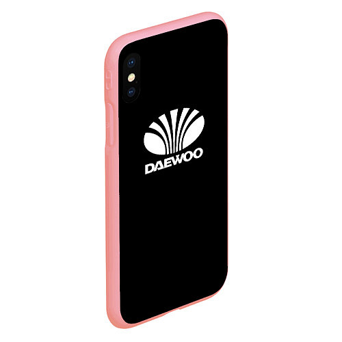 Чехол iPhone XS Max матовый Daewoo white logo / 3D-Баблгам – фото 2