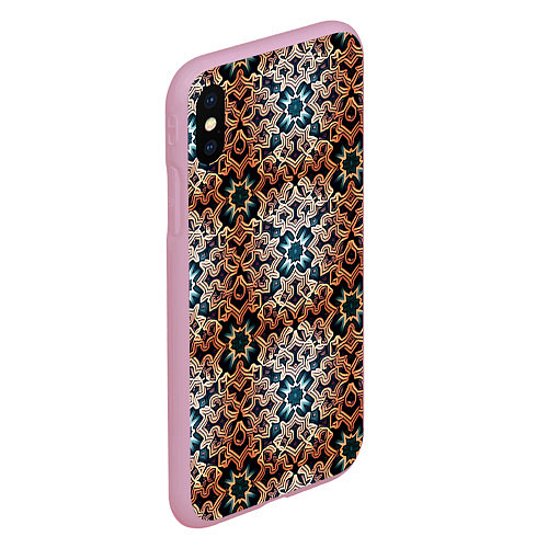 Чехол iPhone XS Max матовый Паттерн luxury узоры / 3D-Розовый – фото 2