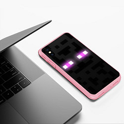 Чехол iPhone XS Max матовый Эндермен майнкрафт, цвет: 3D-баблгам — фото 2