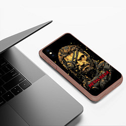 Чехол iPhone XS Max матовый Venom Snake Metal gear game, цвет: 3D-коричневый — фото 2