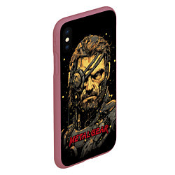 Чехол iPhone XS Max матовый Venom Snake Metal gear game, цвет: 3D-малиновый — фото 2