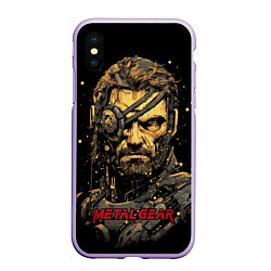 Чехол iPhone XS Max матовый Venom Snake Metal gear game, цвет: 3D-светло-сиреневый