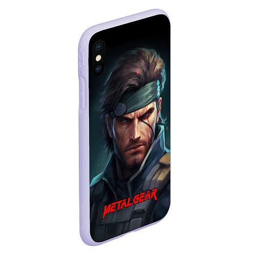 Чехол iPhone XS Max матовый Веном Снейк из игры Metal gear / 3D-Светло-сиреневый – фото 2