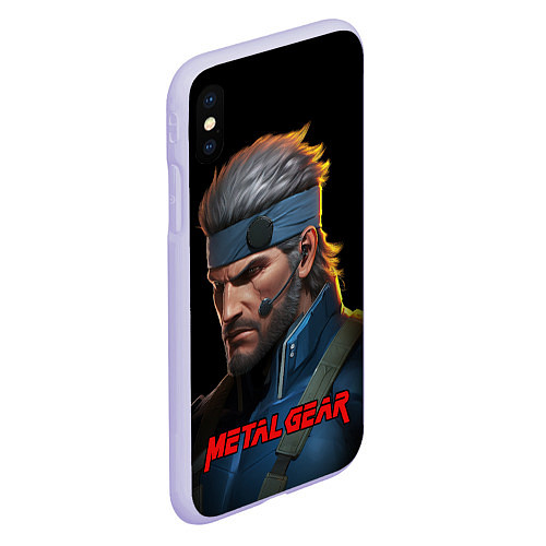 Чехол iPhone XS Max матовый Веном Снейк из игры Metal gear / 3D-Светло-сиреневый – фото 2