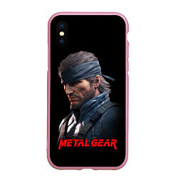 Чехол iPhone XS Max матовый Веном Снейк из игры Metal gear, цвет: 3D-розовый