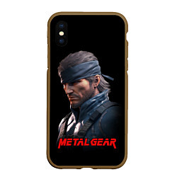 Чехол iPhone XS Max матовый Веном Снейк из игры Metal gear, цвет: 3D-коричневый