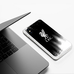 Чехол iPhone XS Max матовый Liverpool краски, цвет: 3D-белый — фото 2