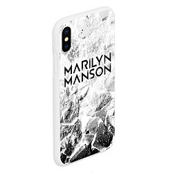 Чехол iPhone XS Max матовый Marilyn Manson white graphite, цвет: 3D-белый — фото 2