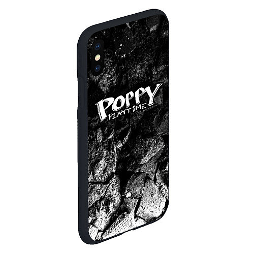 Чехол iPhone XS Max матовый Poppy Playtime black graphite / 3D-Черный – фото 2