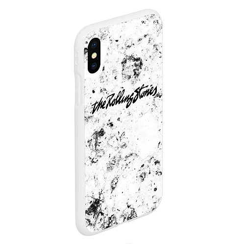 Чехол iPhone XS Max матовый Rolling Stones dirty ice / 3D-Белый – фото 2