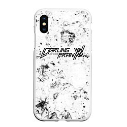 Чехол iPhone XS Max матовый Darling in the FranXX dirty ice, цвет: 3D-белый