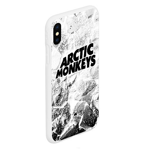 Чехол iPhone XS Max матовый Arctic Monkeys white graphite / 3D-Белый – фото 2